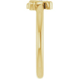 14K Gold Round Natural Diamond Youth Bee Ring - Yellow Gold - view 4