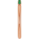 14K Gold Round Natural Emerald Accented Stackable Ring - Rose Gold - view 4
