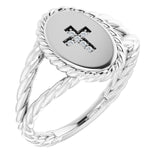 Platinum Round Natural Diamond Cross Ring – 0.9mm Stones