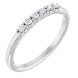 Platinum Round Natural Diamond Accented Stackable Ring