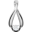 14K Gold Round Lab-Grown Diamond Solitaire Pendant