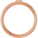 14K Gold Marquise Natural Diamond Bezel-Set Stackable Ring - Rose Gold - view 2