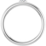 Platinum Marquise Natural Diamond Bezel-Set Stackable Ring - view 2