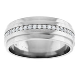 Platinum Natural Diamond Stepped Edge Eternity Band – 1/3–3/8 CTW - view 13