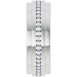 Platinum Natural Diamond Stepped Edge Eternity Band – 1/3–3/8 CTW - view 14