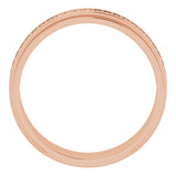 14K Gold Natural Diamond Stepped Edge Eternity Band – 1/3–3/8 CTW - Rose Gold - view 12
