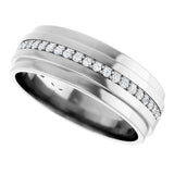 Platinum Natural Diamond Stepped Edge Eternity Band – 1/3–3/8 CTW - view 15