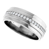 14K Gold Natural Diamond Stepped Edge Eternity Band – 1/3–3/8 CTW - White Gold - view 15
