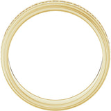14K Gold Natural Diamond Stepped Edge Eternity Band – 1/3–3/8 CTW - Yellow Gold - view 12