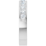 14K Gold Round Lab-Grown Diamond Channel-Set Eleven-Stone Anniversary Band – 5/8 CTW - White Gold - view 4