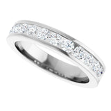 Platinum Round Natural Diamond Channel-Set Eleven-Stone Anniversary Band – 5/8 CTW - view 5