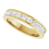 14K Gold Round Lab-Grown Diamond Channel-Set Eleven-Stone Anniversary Band – 5/8 CTW - Yellow Gold - view 5