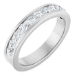 14K Gold Round Natural Diamond Channel-Set Eleven-Stone Anniversary Band – 3/4 CTW - White Gold