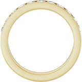 14K Gold Round Natural Diamond Channel-Set Eleven-Stone Anniversary Band – 3/4 CTW - Yellow Gold - view 2