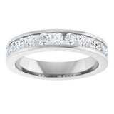 Platinum Round Lab-Grown Diamond Channel-Set Eleven-Stone Anniversary Band – 5/8 CTW - view 3