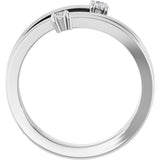 Platinum Round Natural Diamond Two-Stone Bypass Ring – 2.5mm Stones - view 2