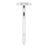 14K Gold Round Natural Diamond Star Ring - White Gold - view 4