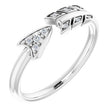 Platinum Round Natural Diamond Accented Arrow Ring