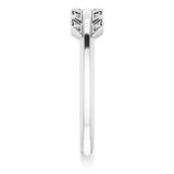 14K Gold Round Natural Diamond Accented Arrow Ring - White Gold - view 4