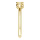 14K Gold Round Natural Diamond Accented Arrow Ring - Yellow Gold - view 4