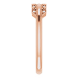 14K Gold Round Natural Diamond Accented Arrow Ring - Rose Gold - view 4