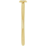 14K Gold Round Natural Diamond Stackable Bezel-Set Ring - Yellow Gold - view 4