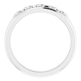 Platinum Round Natural Diamond Negative Space Ring – 1.8mm Stones - view 2