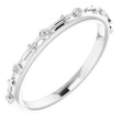 Platinum Round Natural Diamond Bezel-Set Cross Ring