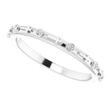 Platinum Round Natural Diamond Bezel-Set Cross Ring - view 5