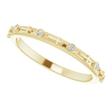 14K Gold Round Natural Diamond Bezel-Set Cross Ring - Yellow Gold - view 5