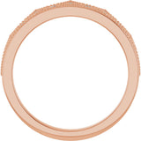 14K Gold Round Natural Diamond Accented Crown Ring - Rose Gold - view 2