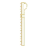 14K Gold Round Natural Diamond Cross Pendant – 31.1x21.6mm - Yellow Gold - view 3