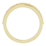 14K Gold Round Natural Diamond Crown Ring - Yellow Gold - view 2