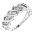 Platinum Round Natural Diamond Accented Stackable Ring II