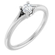 Platinum Round Natural Diamond Youth Solitaire Ring