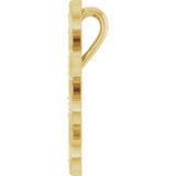 14K Gold Round Natural Diamond Accented Cross Necklace or Pendant – 0.08 CTW - Yellow Gold - view 3