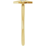 14K Gold Round Natural Diamond Accented Star Ring – 2mm Stones - Yellow Gold - view 4