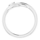 Platinum Round Natural Diamond Solitaire Ring - view 2