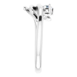 Platinum Round Natural Diamond Solitaire Ring - view 4
