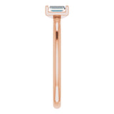 14K Gold Straight Baguette Natural Diamond Two-Stone Ring - Rose Gold - view 4