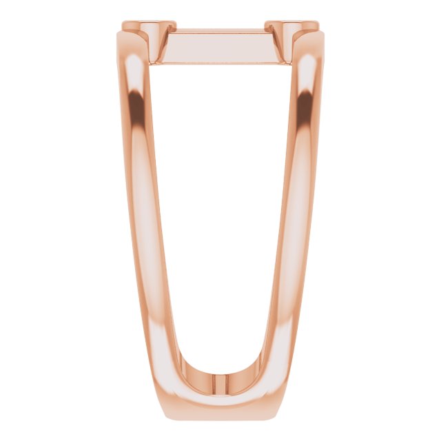 14K Gold Round Natural Diamond Two-Stone Negative Space Ring - Rose Gold - view 4