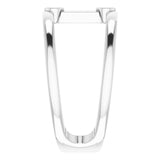 Platinum Round Natural Diamond Two-Stone Negative Space Ring - view 4