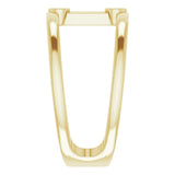 14K Gold Round Natural Diamond Two-Stone Negative Space Ring - Yellow Gold - view 4