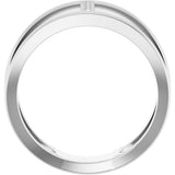 Platinum Round Natural Diamond Negative Space Ring – 1.3mm Stones - view 2
