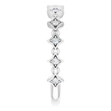 Platinum Round Natural Diamond Accented Stackable Ring – 1.3mm Stones - view 4