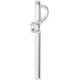 Platinum Round Natural Diamond Cross Pendant – 3.75mm Stones - view 3