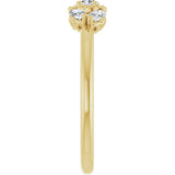 14K Gold Pear Natural Diamond Accented Ring – 5x3mm - Yellow Gold - view 4