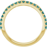 14K Gold Round Natural Alexandrite Infinity-Inspired Stackable Ring - Yellow Gold - view 2