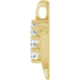 14K Gold Round Natural Diamond Three-Stone Freeform Pendant – 1/3 CTW - Yellow Gold - view 3