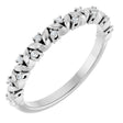 14K Gold Round Natural Diamond Accented Leaf Stackable Ring